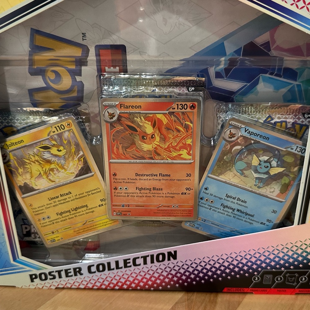 New! Pokemon TCG Scarlet & Violet 8.5 Prismatic Evolutions Poster Collection - Picture 7 of 13